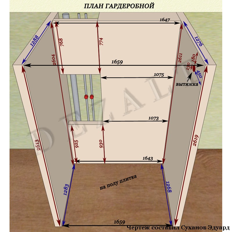 Как сделать своими руками гардеробную в домашних условиях фото и чертежи