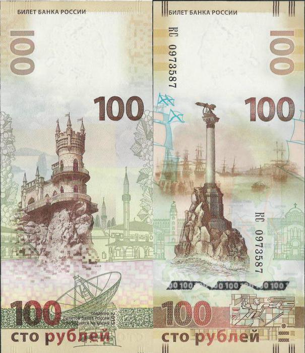100 рублей крым
