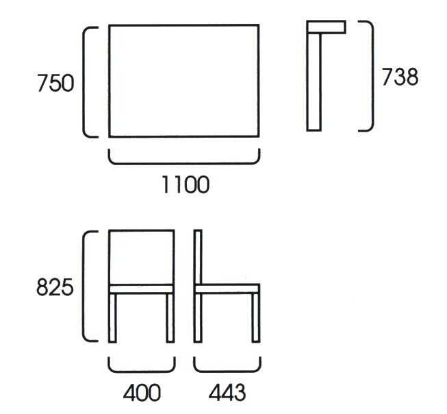 Стандартные размеры кухонного стола на 4 персоны