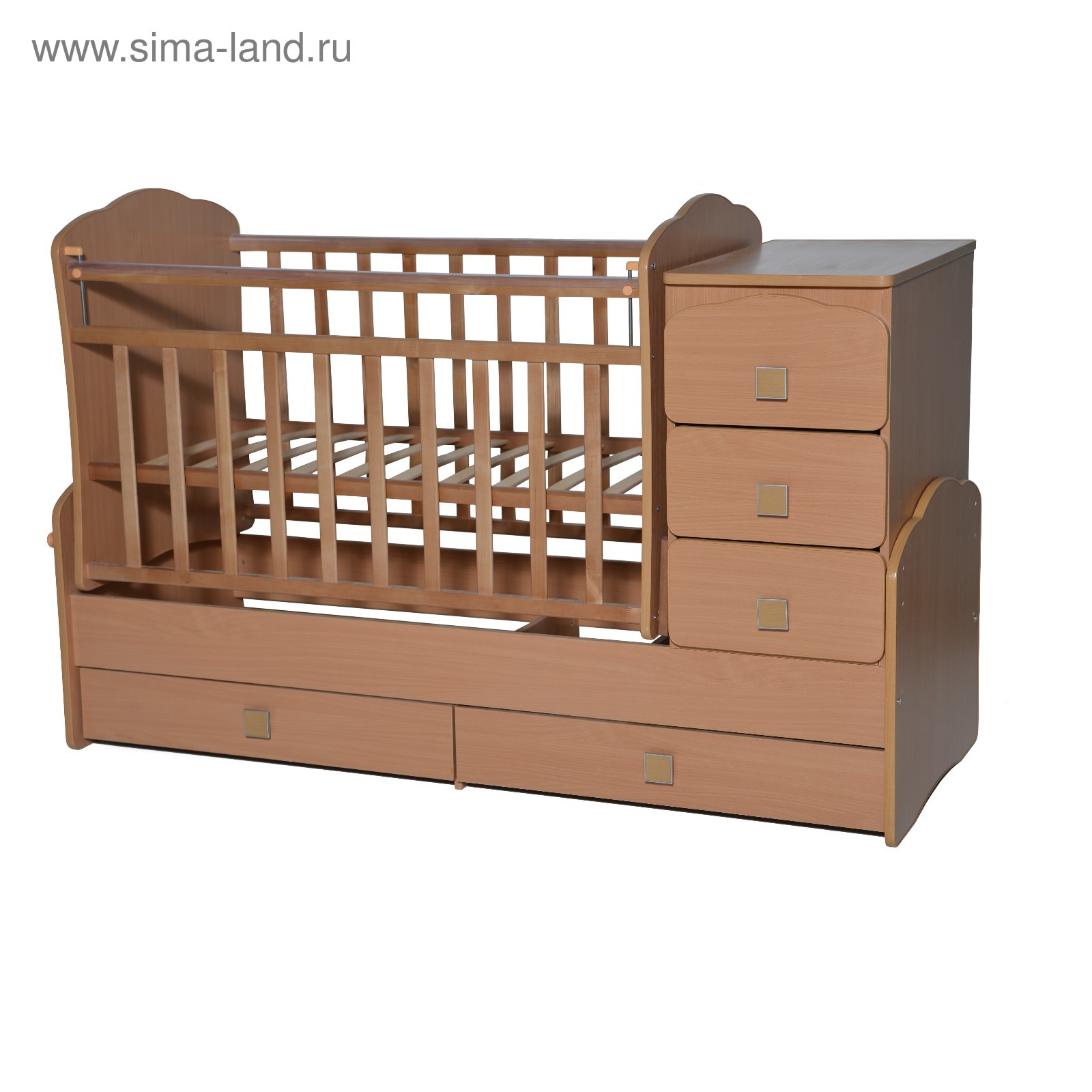 кровать детская с комодом и ящиками колибри 1 венге клен