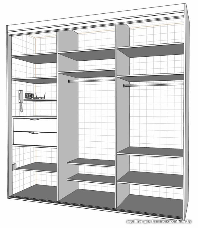 Гардеробная 170. Проект шкафа купе в прихожую. Наполнение шкафа купе. Наполнение шкафа в прихожей.