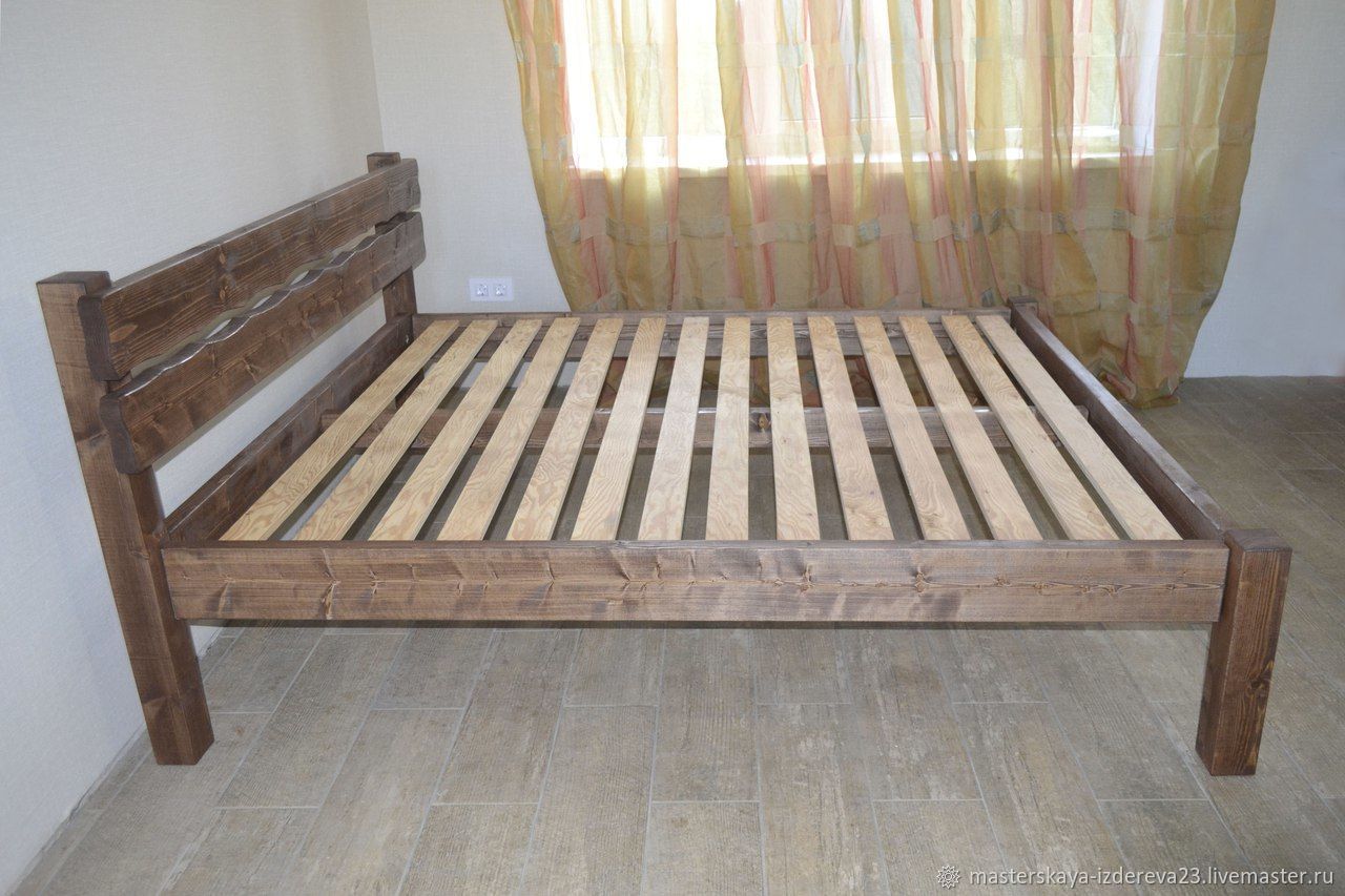 кровать дачная из массива сосны