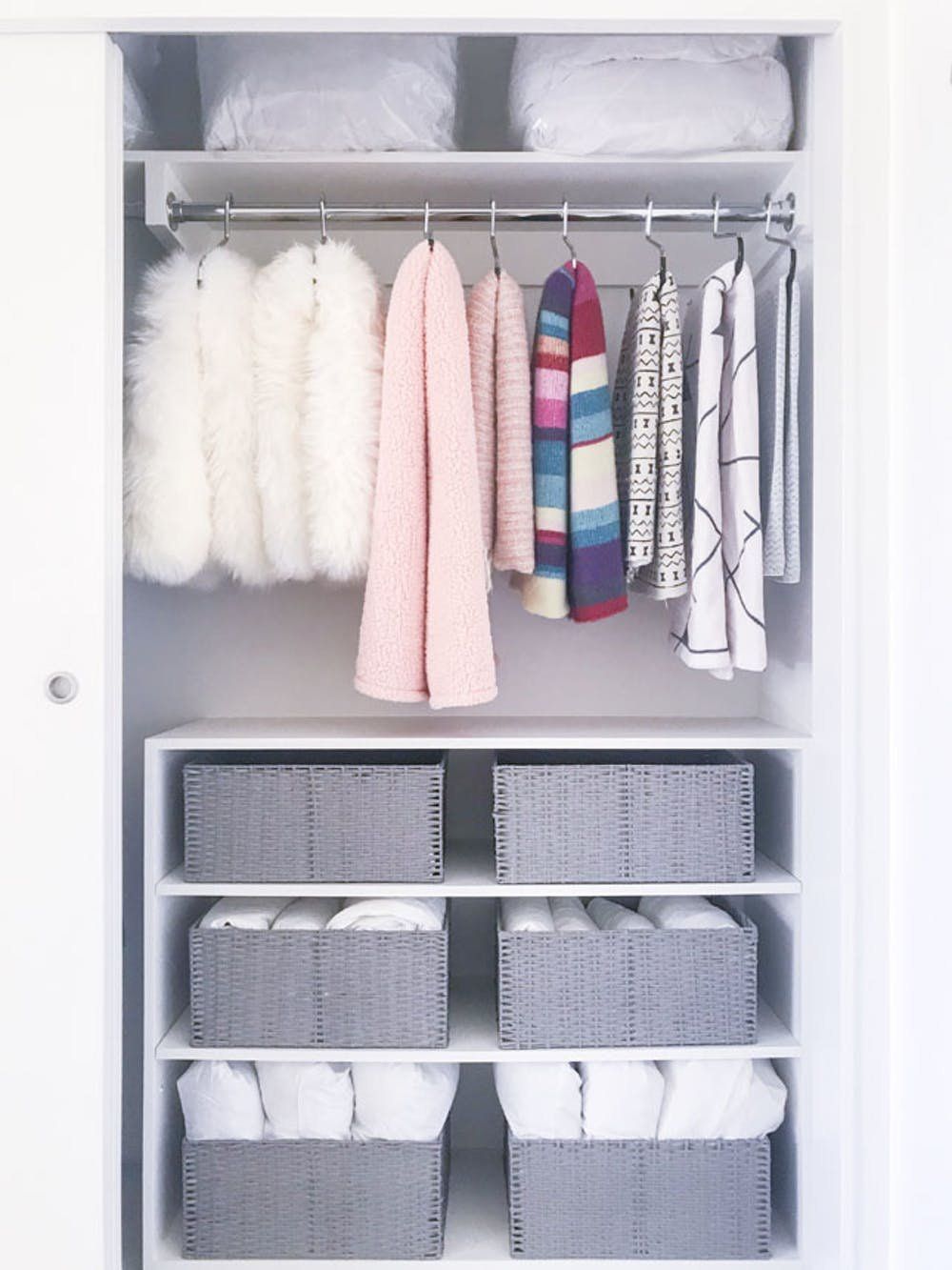 Хранение постельного белья и полотенец в шкафу