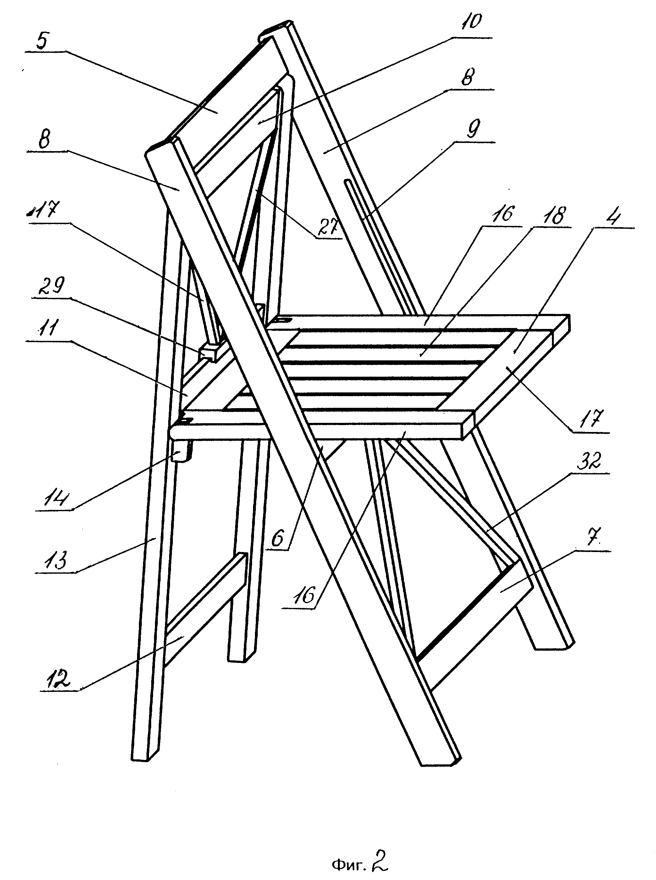 Складной стул деревянный чертеж