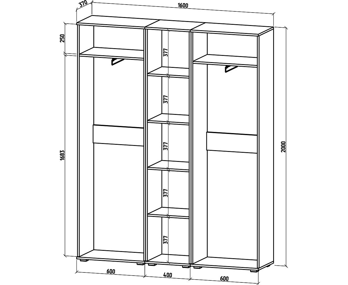 Онлайн чертеж шкафа: Онлайн-конструктор для шкафов и шкафов-купе ...