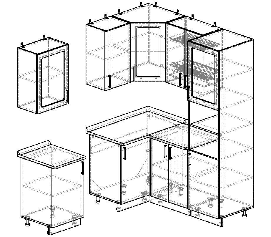 Кухонные шкафы своими руками чертежи