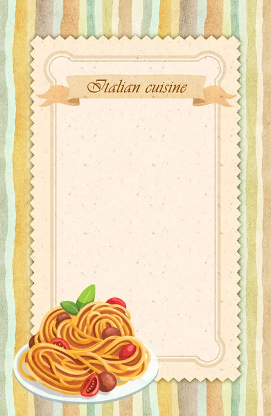 Дизайн карты меню ресторана итальянской кухни в винтажном стиле — стоковое фото