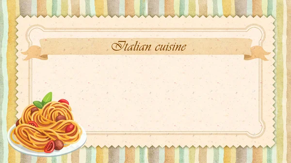 Дизайн карты меню ресторана итальянской кухни в винтажном стиле — стоковое фото