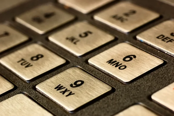 Металлическая клавиатура ATM — стоковое фото
