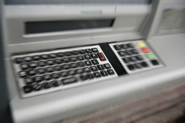 Qwerty клавиатурой банкомата (банкомат) — стоковое фото