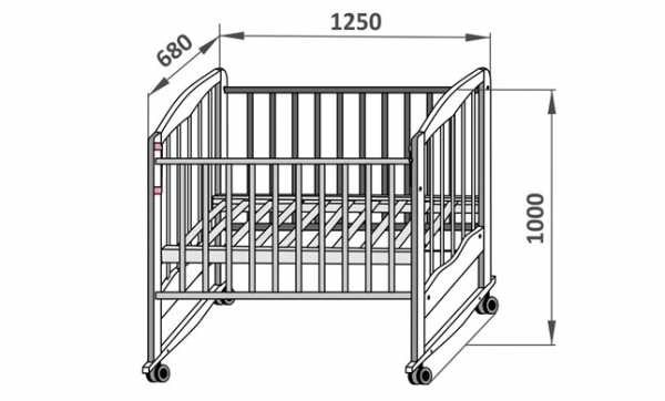 Чертеж детской кровати с размерами из дсп