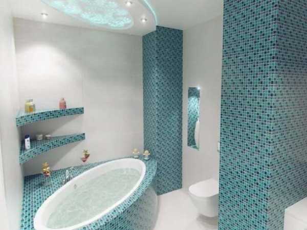 Мозаика плитка в интерьере ванной