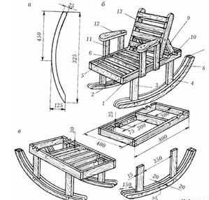 Чертежи на кресло качалку