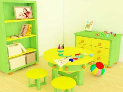 Рисунок ребенка комнаты с мебелью