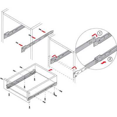 Как крепить шариковые направляющие для выдвижных ящиков схема установки