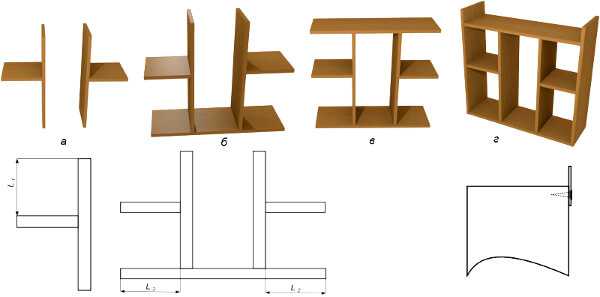 Полка из фанеры чертежи