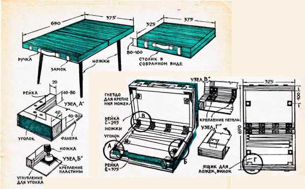 Складной столик для рыбалки своими руками чертежи
