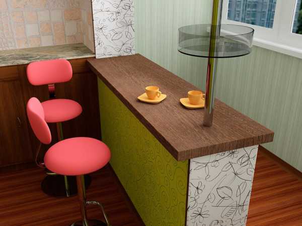 Кухонный стол в виде барной стойки