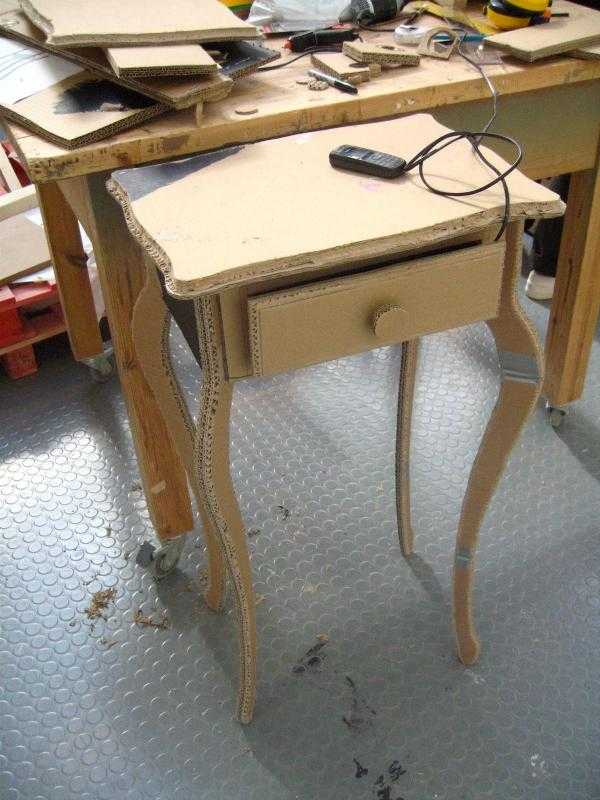 Складной стол из картона своими руками