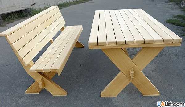 Stolovi za sjenice - DIY drveni stol u sjenici: crteži