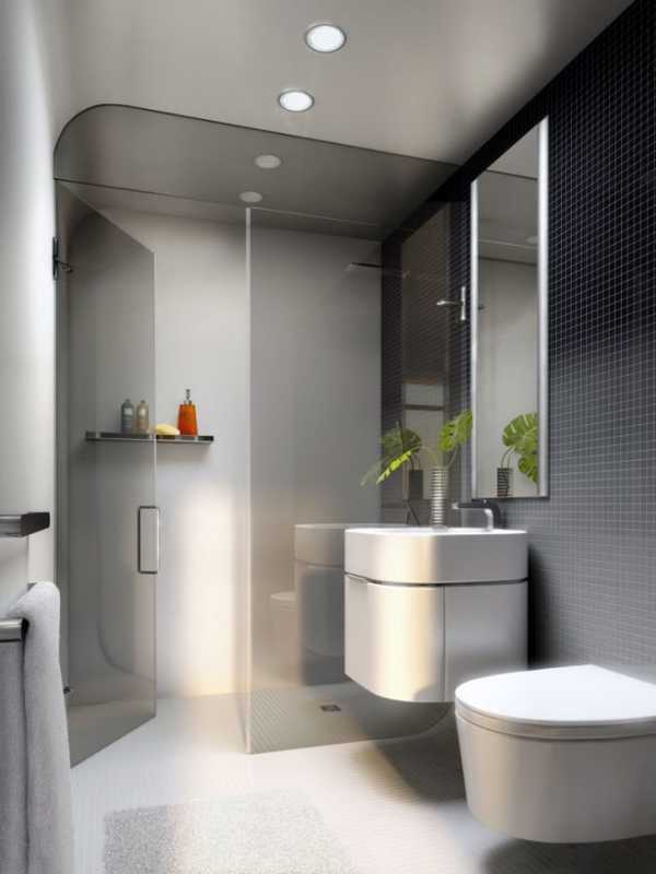 Дизайн ванны в светлых тонах современный