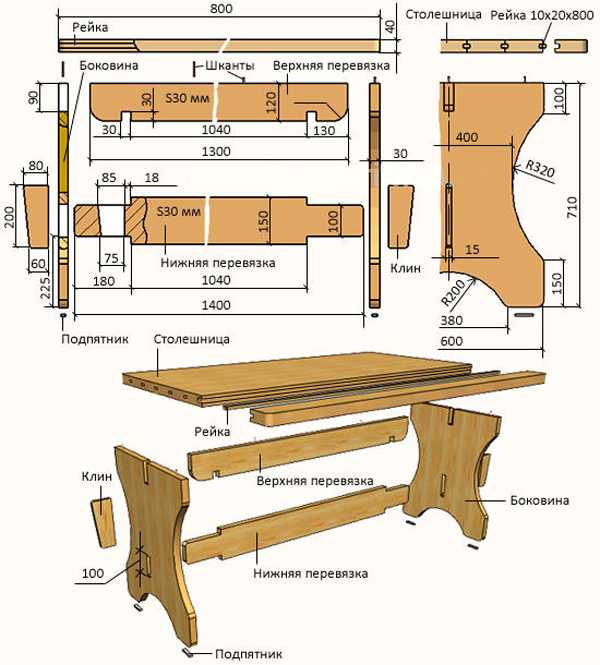 Чертеж табурета для бани