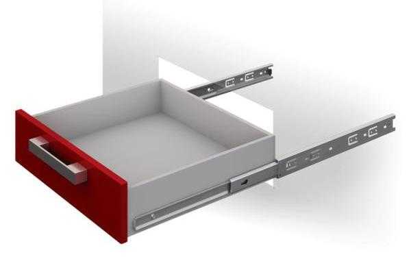 Шариковые мебельные направляющие телескопические